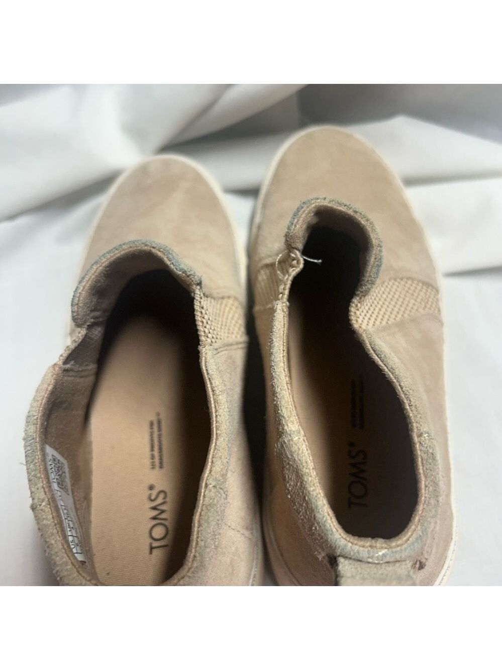 Toms Womens Bryce Beige Suede Slip On Shooties Shoes 6 - Picture 11 of 12